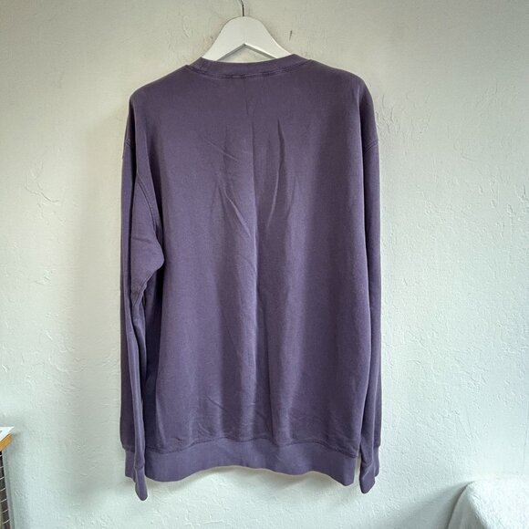 Adidas Overdyed Crewneck Sweatshirt Trace Purple Mens Large Pullover Long Sleeve - Picture 2 of 8